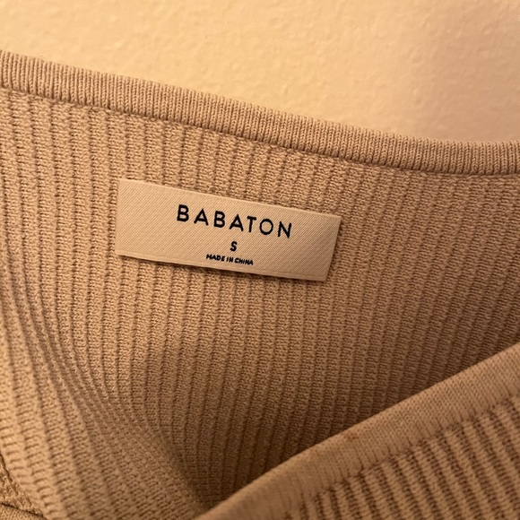 Babaton sculpt knit cami. Beige. Size small. - Picture 3 of 4